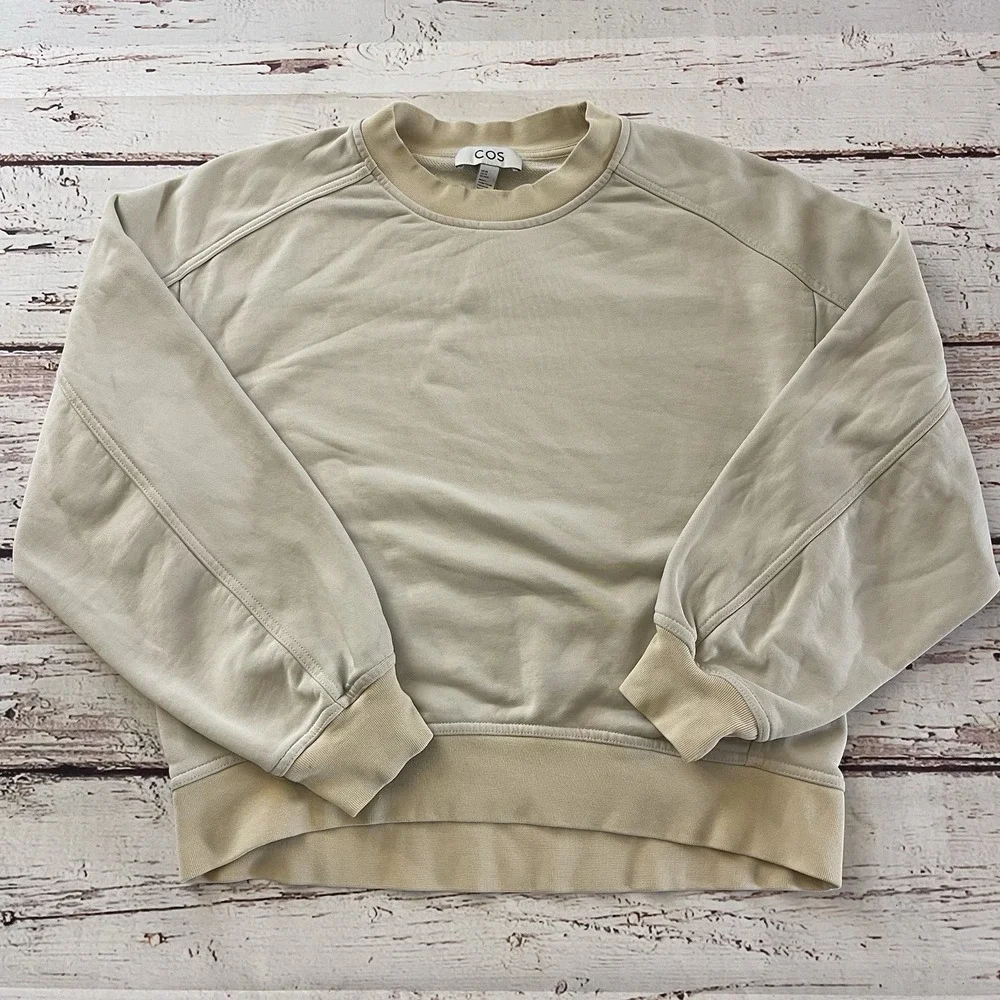 COS Jumper Sweater‎ Womens Beige Sweatshirt Crew Long Sleeve Pullover XS